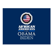 Obama Biden AFRICAN AMERICANS Postcard