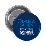 Obama Biden for the Change We Need Button