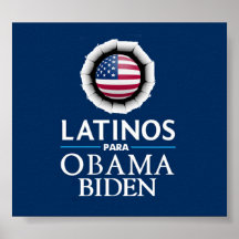 Obama Biden LATINOS Poster