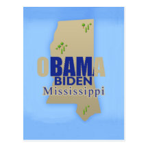 Obama Biden MISSISSIPPI Postcard