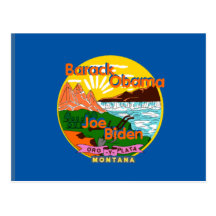 Obama Biden MONTANA Postcard