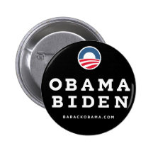 Obama Biden "O" Logo (Black) Button