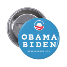 Obama Biden "O" Logo (Light Blue) Button