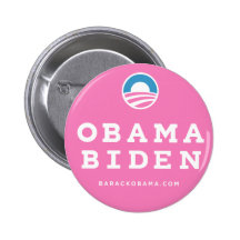Obama Biden "O" Logo (Pink) Button