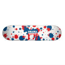 Obama-Biden Paint Skateboard