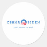 Obama Biden Round Stickers