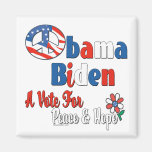 Obama Biden Vote for Peace and Love Refrigerator Magnets