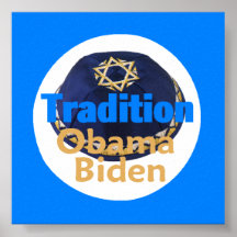 Obama Biden YARMULKE Poster