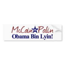 Obama Bin Lyin (McCain Palin 2008) Bumper Sticker