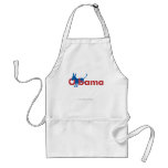 Obama Blue Donkey - white outline aprons