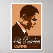 Obama Brown 44th President Poster