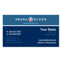 Obama Campaign Networking Card Business Card Templates