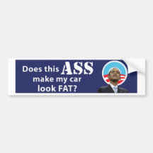 Obama Car Fat11x3 copy Bumper Stickers