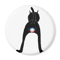 Obama Cat Fridge Magnet