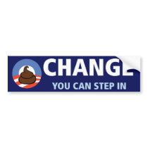 Obama: Change you can step in Bumper Sticker