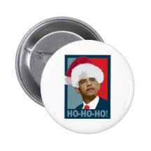 Obama Christmas Ho Ho Ho Pin