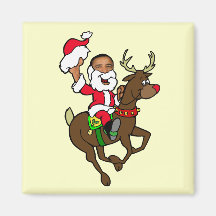 Obama Christmas Reindeer Santa Claus gifts Fridge Magnets