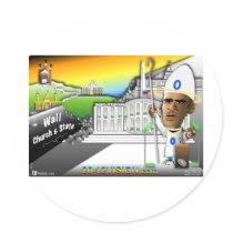 Obama Church Round Sticker