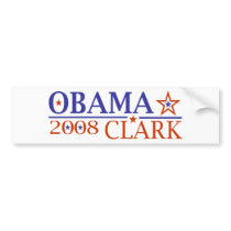 Obama Clark 08 Bumper Sticker