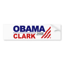 Obama Clark 2008 Bumper Sticker