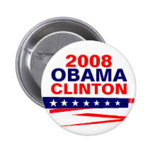 OBAMA-CLINTON, 2008 BUTTONS