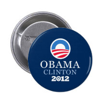 Obama Clinton 2012 Pin
