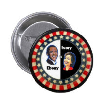 Obama & Clinton, Stars & Stripes Pins
