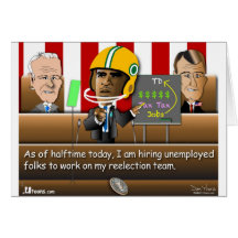 Obama Coaches Congress Greeting Cards