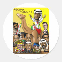 Obama Crude Policy Round Stickers