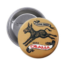 Obama Democratic Donkey Button