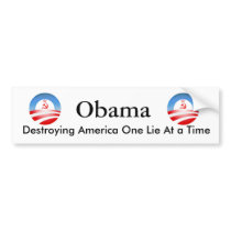 Obama Destroying America Bumper Stickers