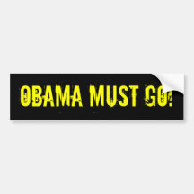 OBAMA DOIT ALLER ! Adhésif pour pare-chocs (T-shir Autocollants Pour Voiture