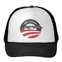 obama drone seek and destroy trucker hat