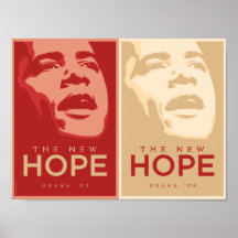 Obama - du nouvel affiche rouge et bronzage espoir