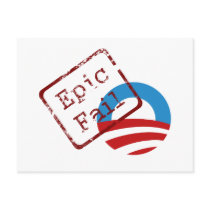 Obama Epic Fail Postcard