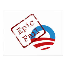 Obama Epic Fail Postcard