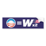 Obama Equals Bush Bumper Sticker bumper stickers