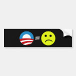 Obama Equals Frowns Bumper Sticker