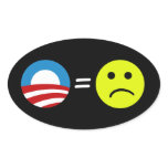 Obama Equals Frowns Stickers