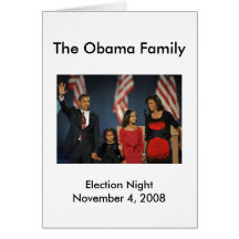 Obama Family Election Night Greeting Card
