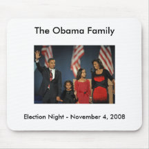 Obama Family Election Night Mouse Mats