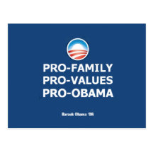 Obama FAMILY Postcard