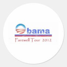 Obama Farewell Tour 2012 Round Stickers
