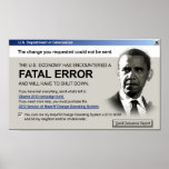 Obama - Fatal Error: Protest Poster