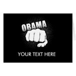 Obama fist pump greeting card