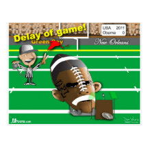 Obama Football Postcard