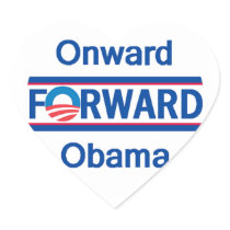 Obama FORWARD Heart Sticker