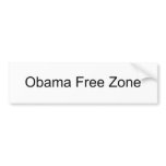 Obama Free Zone Bumper Stickers
