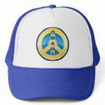 Obama GoldStar Peace Hat, White and Royal Blue