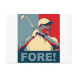 Obama Golfing FORE! Post Card